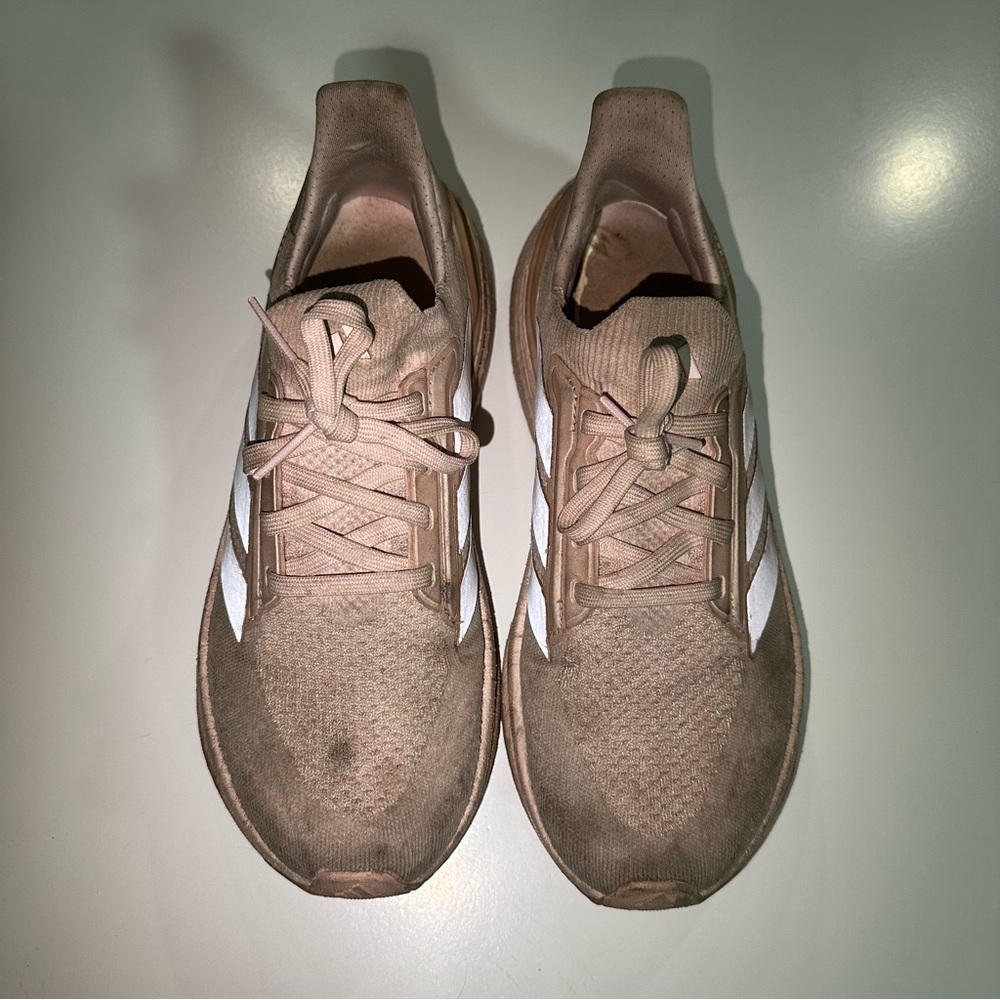 Well Worn ADIDAS Ultraboost light pink/white size 8.5